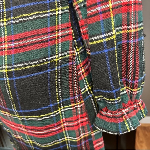 Blue Rain Ruffle Plaid Shirt Dress Size S - Picture 5 of 15